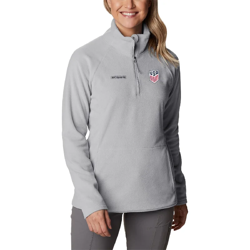 Women's Columbia USMNT Ali Peak 1/2 Zip Grey Fleece